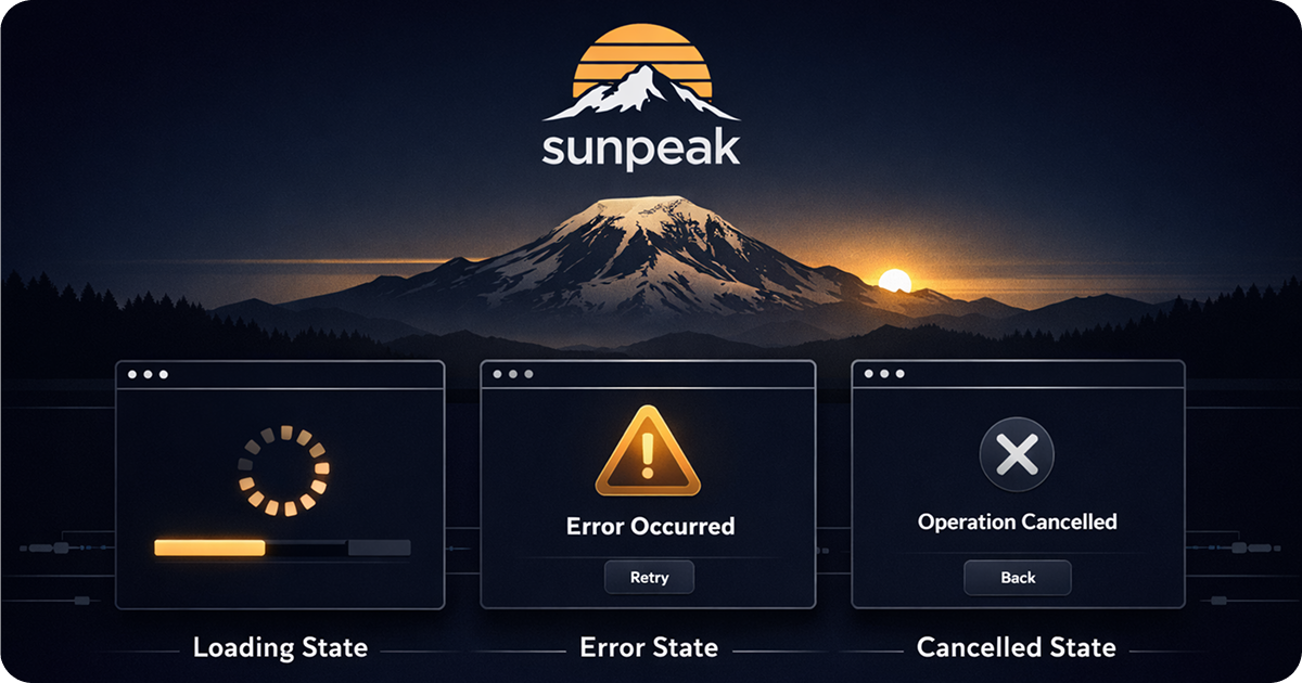 Handle every tool state in MCP Apps: loading, success, error, and cancelled.