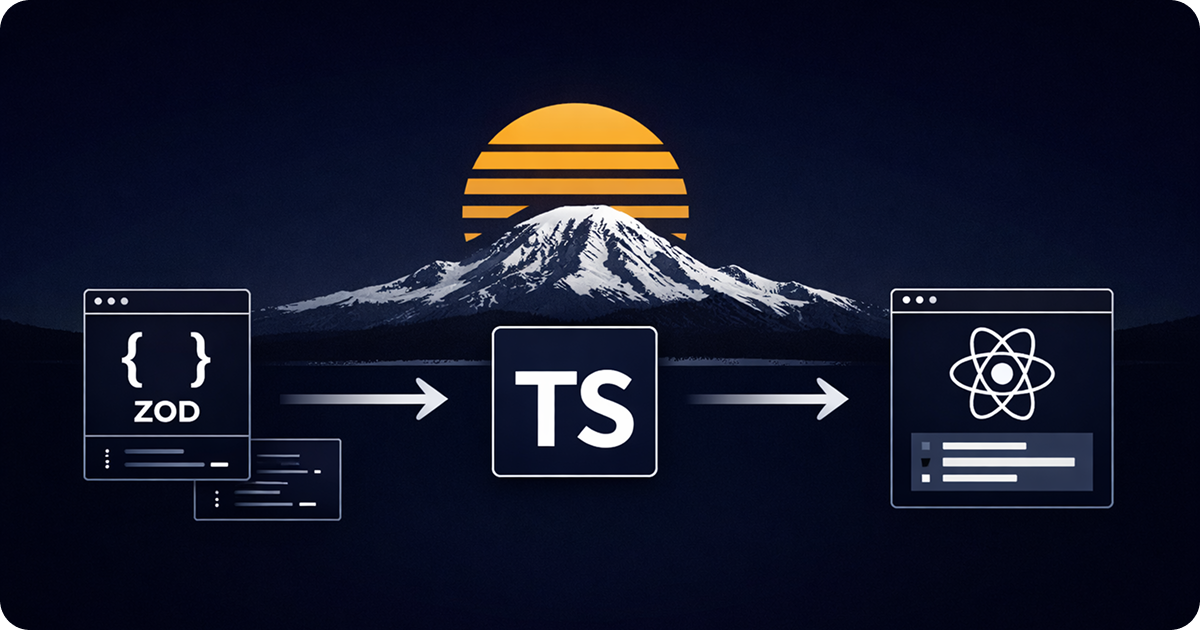 End-to-end TypeScript types in an MCP App: from Zod schema to React component.